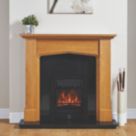 Focal Point Soho Black Switch Control Freestanding, Semi-Recessed or Fully Inset Electric Fire 485mm x 153mm x 596mm