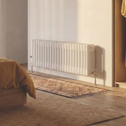 Flomasta 300mm x 1010mm 2993BTU White Horizontal 4 Column Radiator