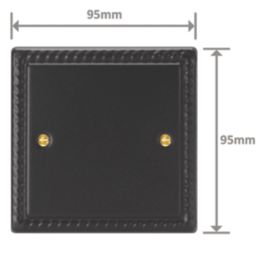 Varilight  1-Gang Blanking Plate Georgian Black
