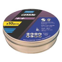 Norton  Stainless Steel Cutting Discs 115mm (4 1/2") x 22.23mm 10 Pack