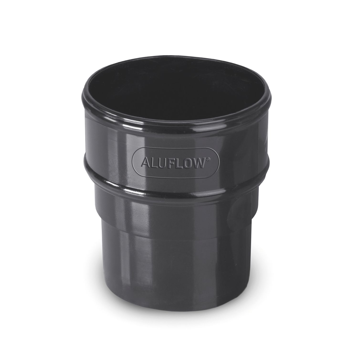 Aluflow Round Aluminium Downpipe Connector Grey 68mm (677KA)