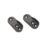 Rail & Tube Solutions Oval End Support Brackets Black 15mm 2 Pack