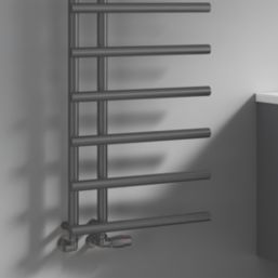 Reina 722mm x 500mm 799BTU Gunmetal Flat Designer Towel Radiator