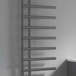 Reina 722mm x 500mm 799BTU Gunmetal Flat Designer Towel Radiator
