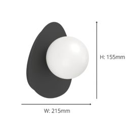 Eglo Castrovido LED Bathroom Wall Light Black 4.2W 470lm