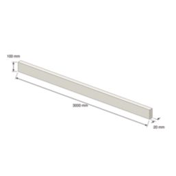 Wilsonart Matt White Stone Effect Compact Laminate Upstand 3000mm x 100mm x 12mm