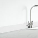 Wilsonart Matt White Stone Effect Compact Laminate Upstand 3000mm x 100mm x 12mm