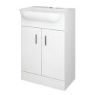 Bathroom Vanity Unit with Comite Basin Gloss White 520mm x 424mm x 806mm