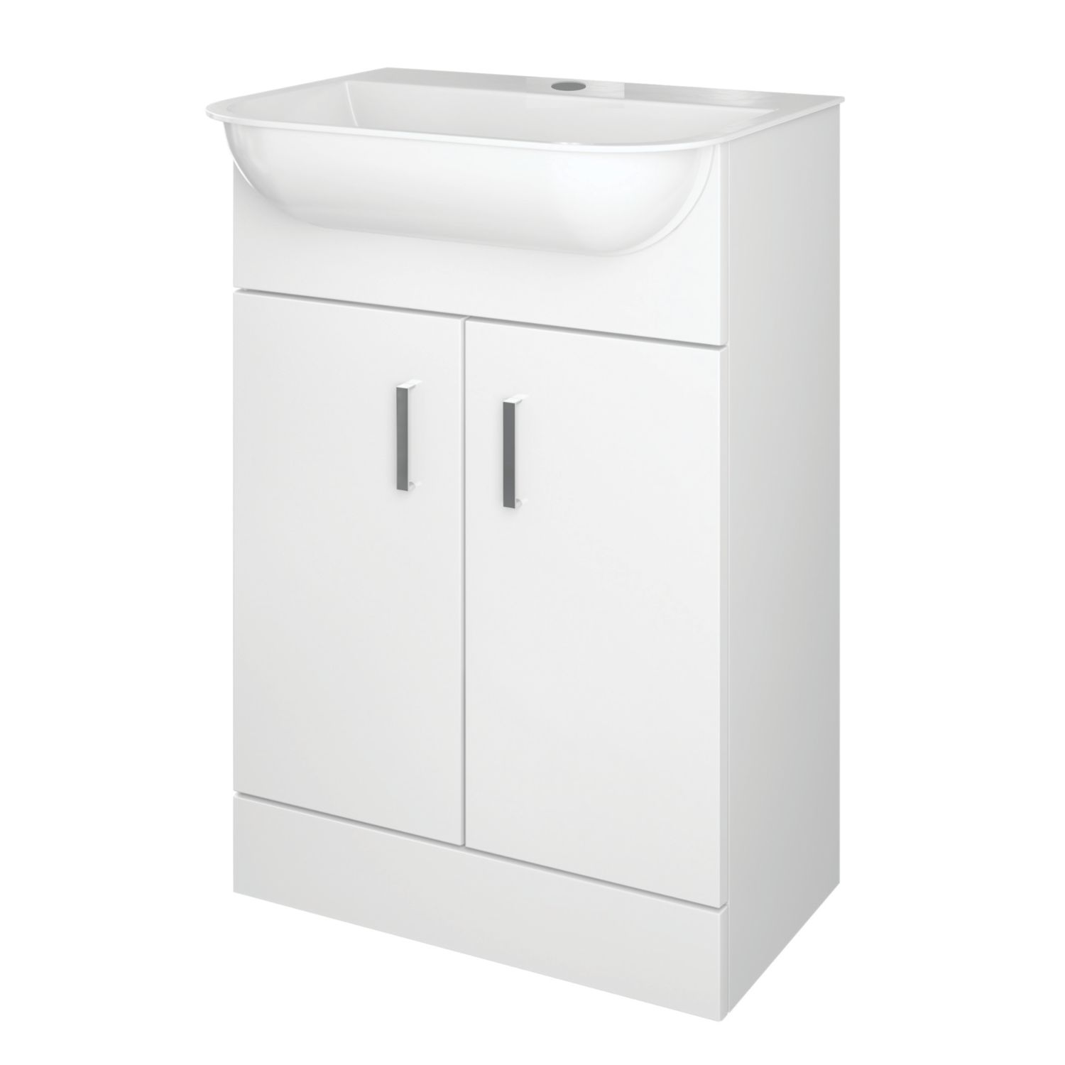 Bathroom Vanity Unit with Comite Basin Gloss White 520mm x 424mm x 806mm (677PC)