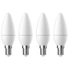 LAP  E14 Candle LED Light Bulb  470lm 4.2W 4 Pack
