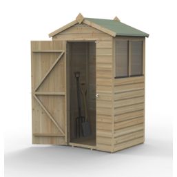 Forest Beckwood 4' x 3' (Nominal) Apex Shiplap Timber Shed