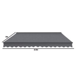 Greenhurst Grosvenor Deluxe Easy-Fit Awning Grey 2.5m x 2m
