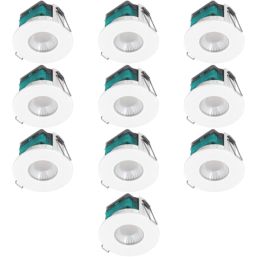 Luceco FType Essence Fixed  Fire Rated LED Downlights White 5W 515lm 10 Pack