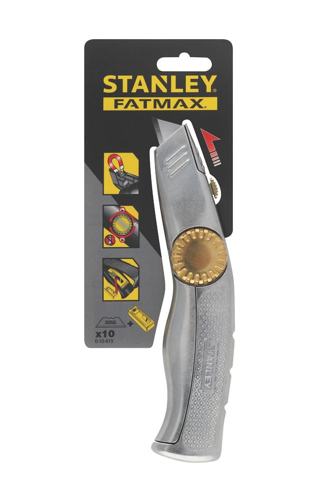 Stanley FatMax Safety Knife with Straight Blade, Retractable