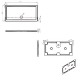 Milan Rectangular Bathroom Shower Tray & Waste White Gloss 1400mm x 700mm x 40mm