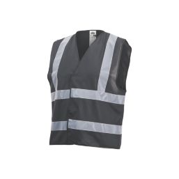 Site Mantia Hi-Vis Waistcoat Black Large / X Large 48" Chest