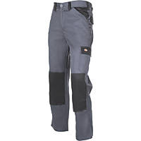 Dickies Everyday Work Trousers Black / Grey 40" W 31" L