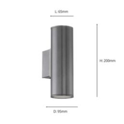 Eglo Riga Outdoor LED Wall Light Anthracite 2.8W 250lm