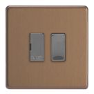 Varilight  13A Switched Fused Spur  Brushed Bronze with Colour-Matched Inserts