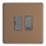Varilight  13A Switched Fused Spur  Brushed Bronze with Colour-Matched Inserts