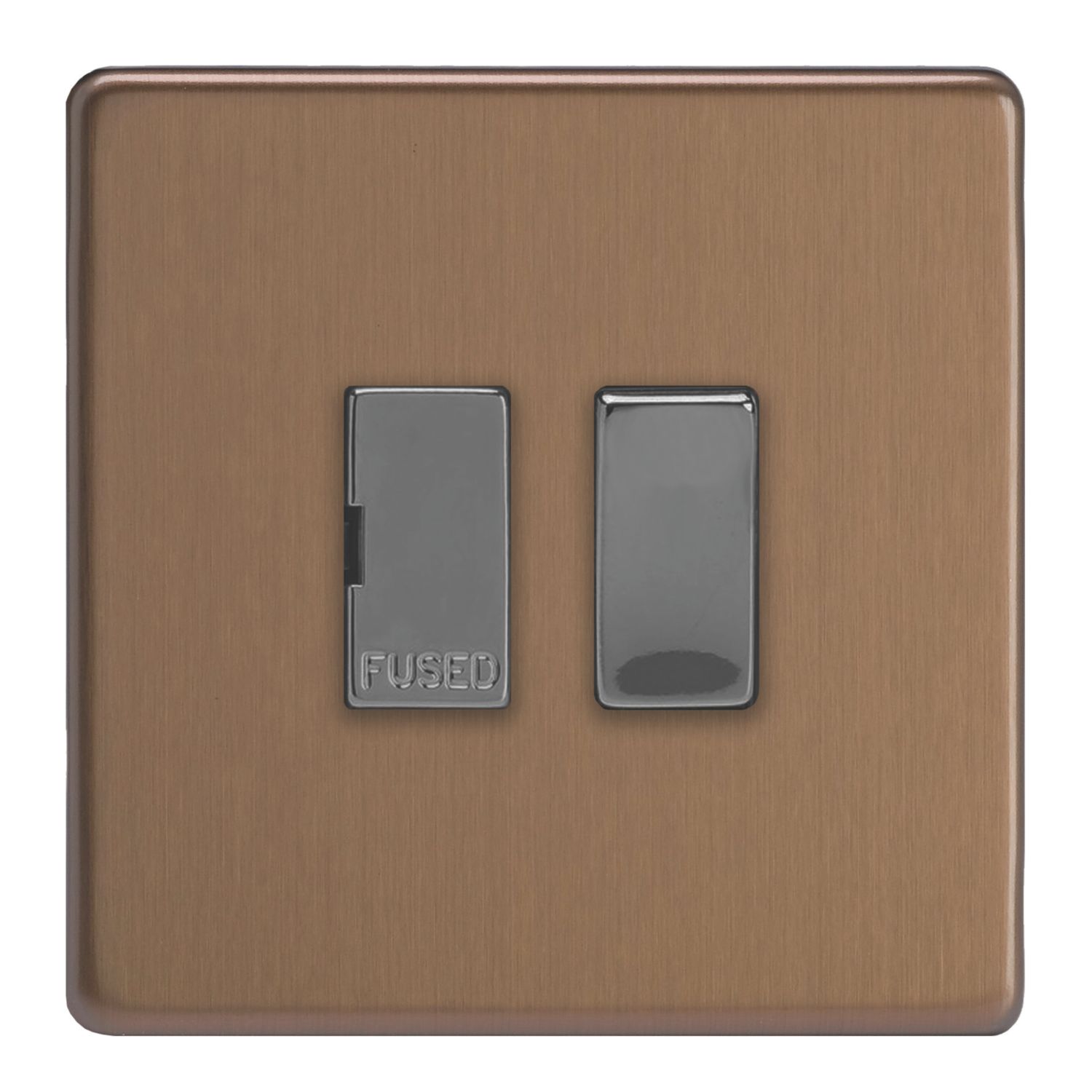 Varilight 13A Switched Fused Spur Brushed Bronze with Colour-Matched Inserts (678EC)