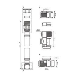 Flomasta Straight Flexible Compression Hose with Isolating Valve 15mm x 3/4" x 300mm