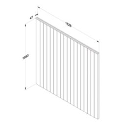 Forest Vertical Board Closeboard  Fence Panels Dark Brown 6' x 5' 6" Pack of 5