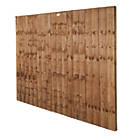 Forest Vertical Board Closeboard  Garden Fencing Panel Dark Brown 6' x 5' 6" Pack of 5