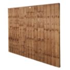 Forest Vertical Board Closeboard  Garden Fencing Panel Dark Brown 6' x 5' 6" Pack of 5
