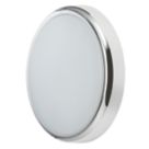 Knightsbridge BT14ACTCH Indoor & Outdoor Round LED CCT Adjustable Bulkhead Chrome 14W 1130 - 1260lm