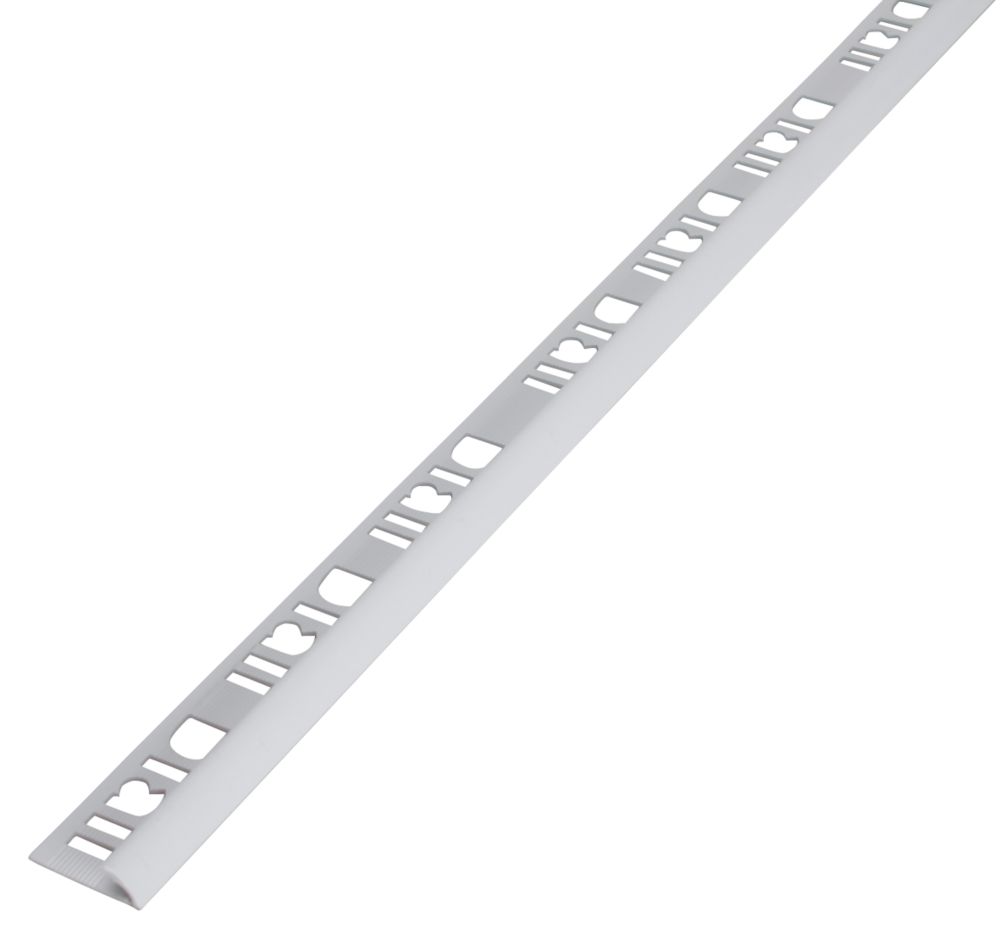 Diall 6mm Round PVC Tile Trim White 2.5m