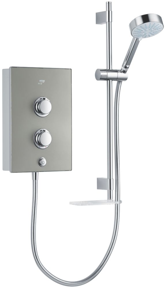 Mira Decor Warm Silver 8.5kW Manual Electric Shower | Showers | Screwfix.com