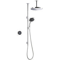 Mira Platinum Dual Gravity-Pumped Ceiling-Fed Dual Outlet Black / Chrome Thermostatic Wireless Digital Mixer Shower