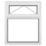 Crystal  Top Opening Clear Triple-Glazed Casement White uPVC Window 1040mm x 1190mm