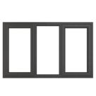 Crystal  Left & Right-Hand Opening Clear Double-Glazed Casement Anthracite on White uPVC Window 1770mm x 1190mm