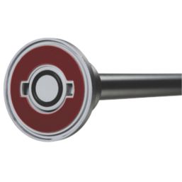 Croydex Round Telescopic Shower Rod Aluminium Black 2298mm