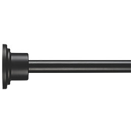 Croydex Round Telescopic Shower Rod Aluminium Black 2298mm