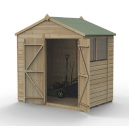 Forest Beckwood 7' x 5' (Nominal) Apex Shiplap Timber Shed with Base