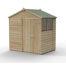 Forest Beckwood 7' x 5' (Nominal) Apex Shiplap Timber Shed with Base