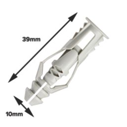 Cobra TripleGrip 6mm Universal Wall Fixings 10mm x 39mm 40 Pack