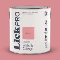 LickPro  2.5Ltr Pink 12 Vinyl Matt Emulsion  Paint