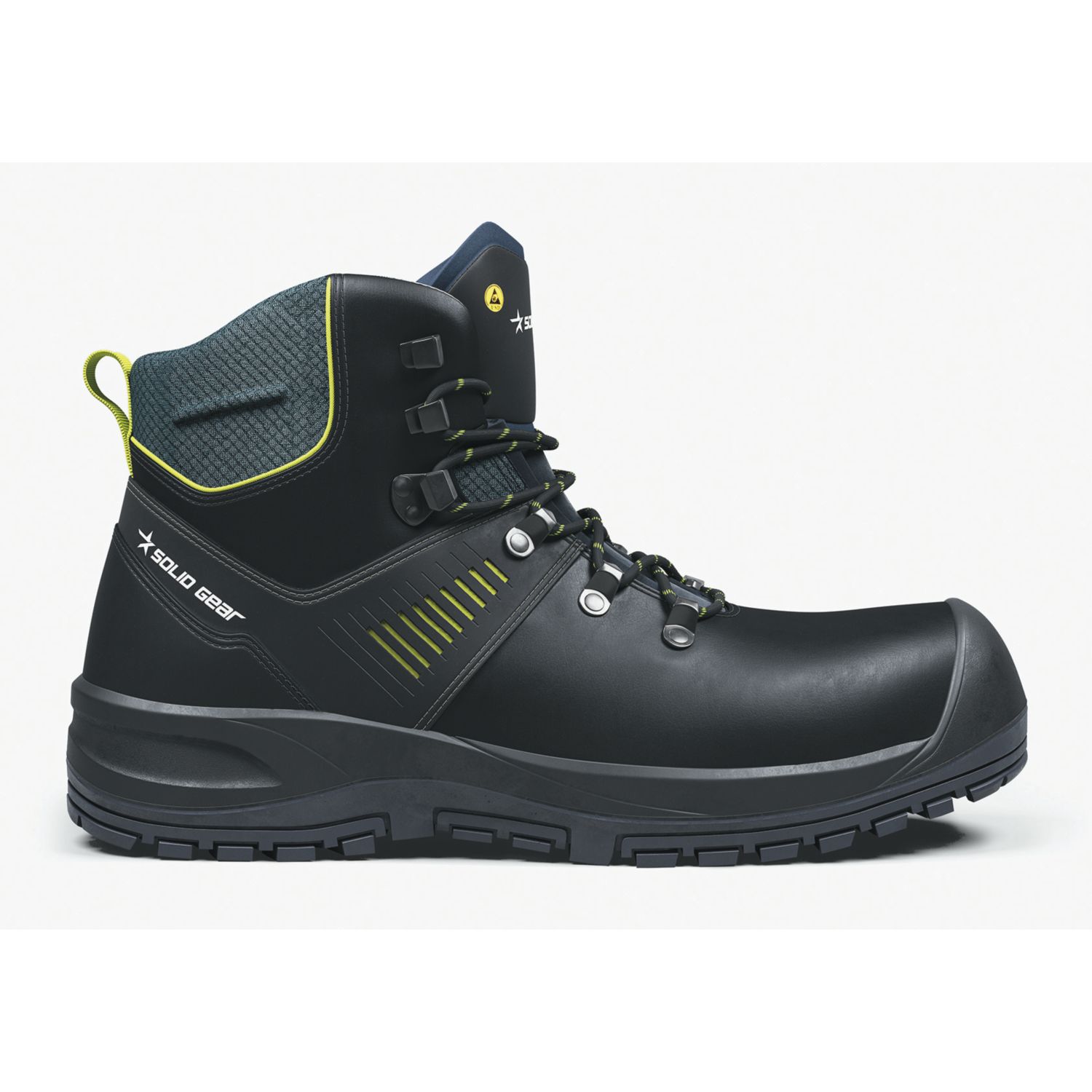 Solid Gear Ion Mid Size 8 Black Water-Resistant Safety Boots (678TT)