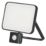 Brackenheath iSpot Frameless II Indoor & Outdoor LED Floodlight With PIR Sensor Black 20W 2200lm