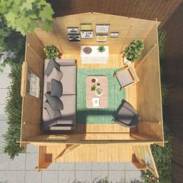 Mercia Tongue & Groove 10' x 12' (Nominal) Apex Timber Log Cabin