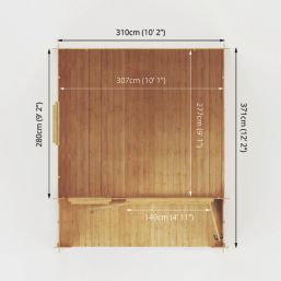 Mercia Tongue & Groove 10' x 12' (Nominal) Apex Timber Log Cabin