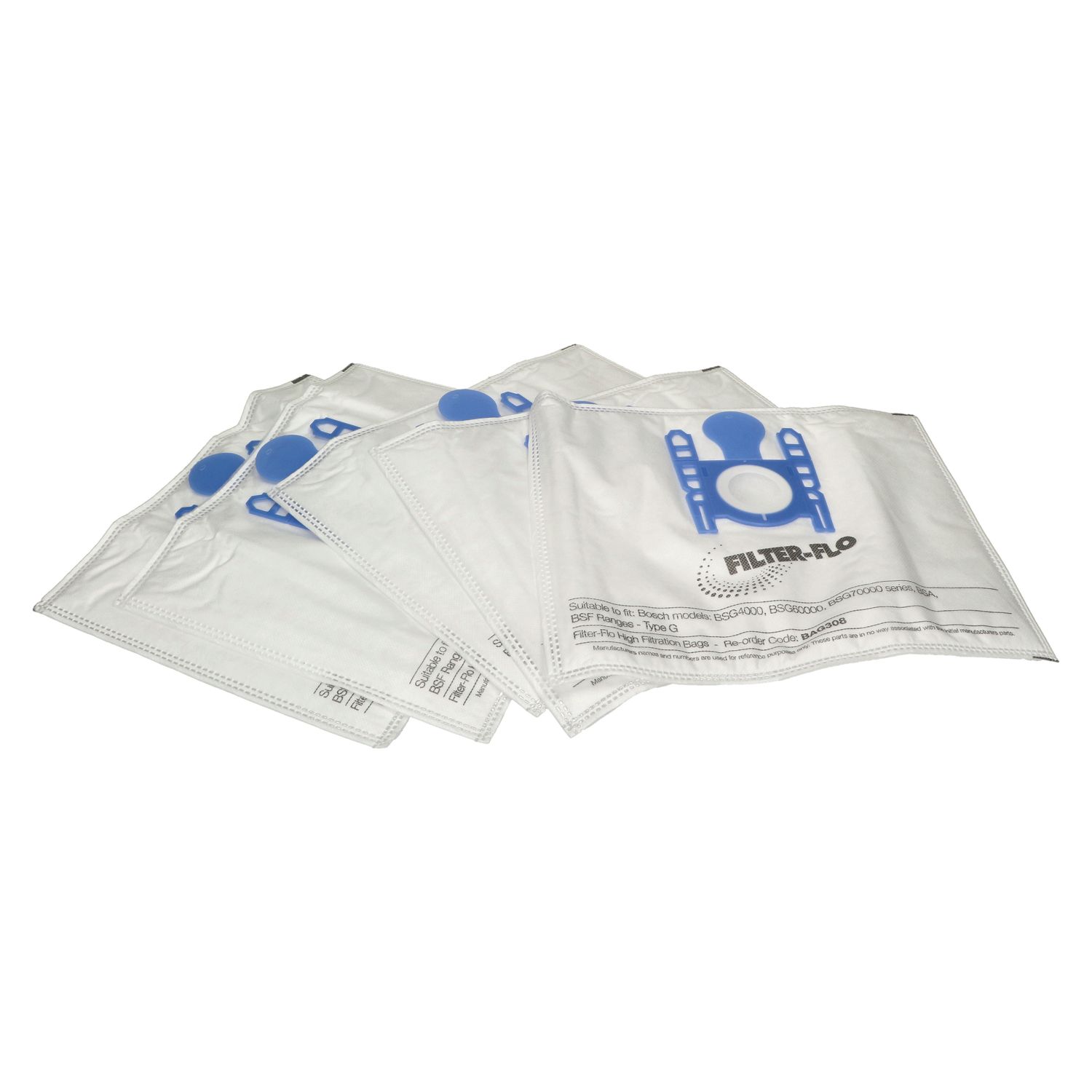 Electruepart BAG308 Compatible Bosch Vacuum Cleaner Bags 5 Pack (678YV)