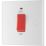 British General 900 Series 45A 1-Gang DP Cooker Switch White with Neon