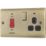 British General Nexus Metal 45A 2-Gang DP Cooker Switch & 13A DP Switched Socket Antique Brass with LED with Black Inserts
