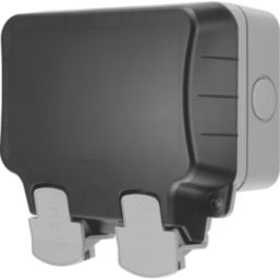 British General  IP66 13A 2-Gang SP Weatherproof Outdoor Switched Socket