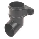 FloPlast Cast Iron Effect Round Shoe Black 68mm